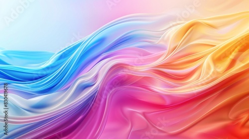 Wallpaper Mural A Vibrant and Colorful Abstract Wave Pattern in Soft Pastel Colors - Generative AI Torontodigital.ca