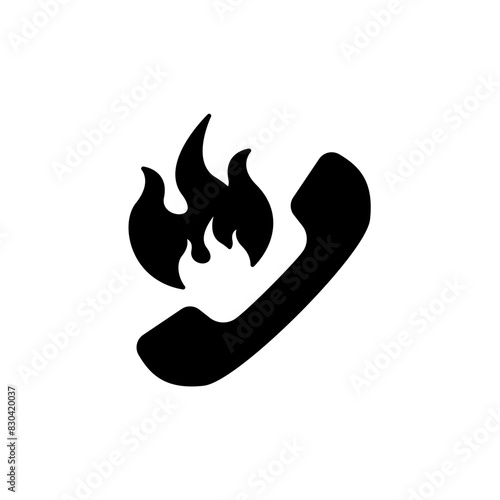 call the fire brigade concept line icon. Simple element illustration. call the fire brigade concept outline symbol design.