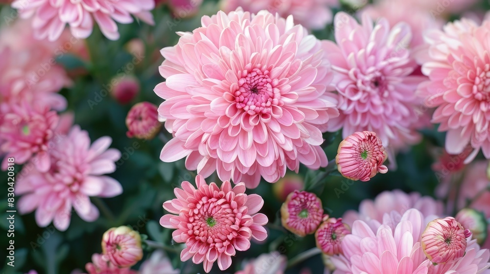 Pink Chrysanthemum Flowers Bloom Pink Chrysanthemum Flowers Bloom