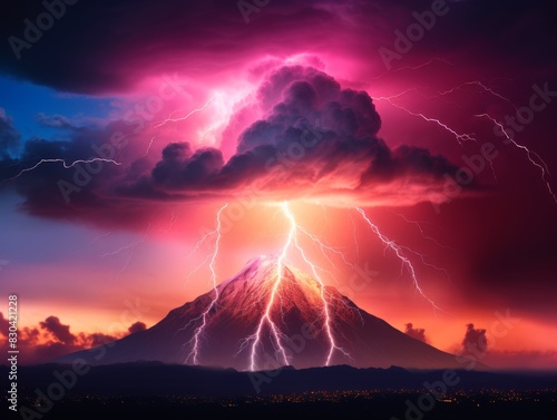 Spectacular Stormscape Lightning Cracks the Sky in Radiant Hues
