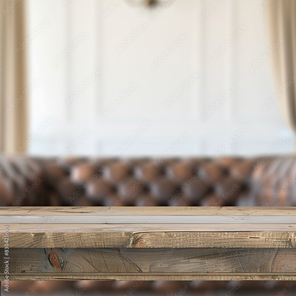 Naklejka premium Wooden table UHD Wallpapar