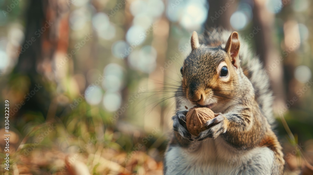 Squirrel holding a nut Squirrel holding a nut