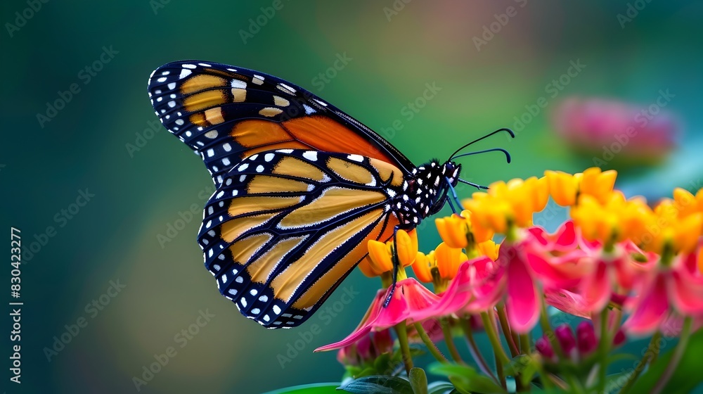 Monarch Butterflys Intricate Beauty Revealed in Vibrant Flower Macro Monarch Butterflys Intricate Beauty Revealed in Vibrant Flower Macro