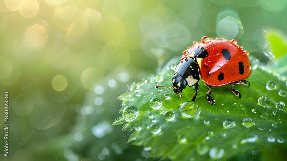 Morning Dew on a Ladybugs Journey A Vibrant of Natures Wonders Morning Dew on a Ladybugs Journey A Vibrant of Natures Wonders