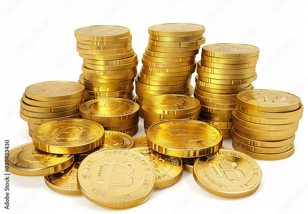Photo of bundle of gold coins Photo of bundle of gold coins