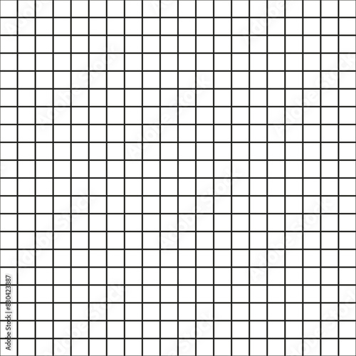 Grid vector pattern. Black lines grid. Seamless square grid. Geometric design background.