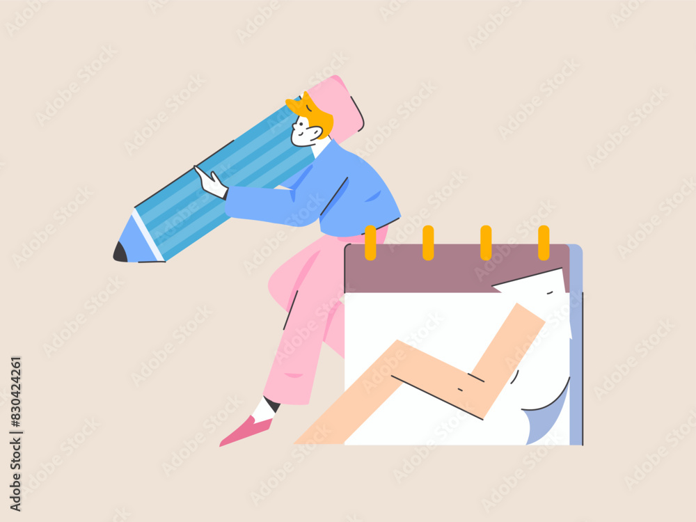Check-in character flat vector concept operation hand-drawn illustration
Check-in character flat vector concept operation hand-drawn illustration