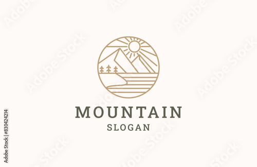 mountain logo design icon vector template
