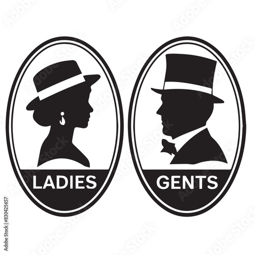 Ladies Gents Vector Sign