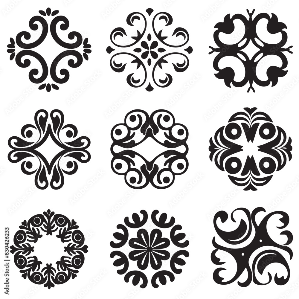 Swirling Design Elements Vector