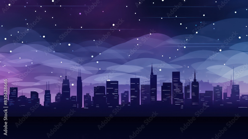abstract illustration of a city skyline silhouette with a starry sky and a gradient background abstract illustration of a city skyline silhouette with a starry sky and a gradient background