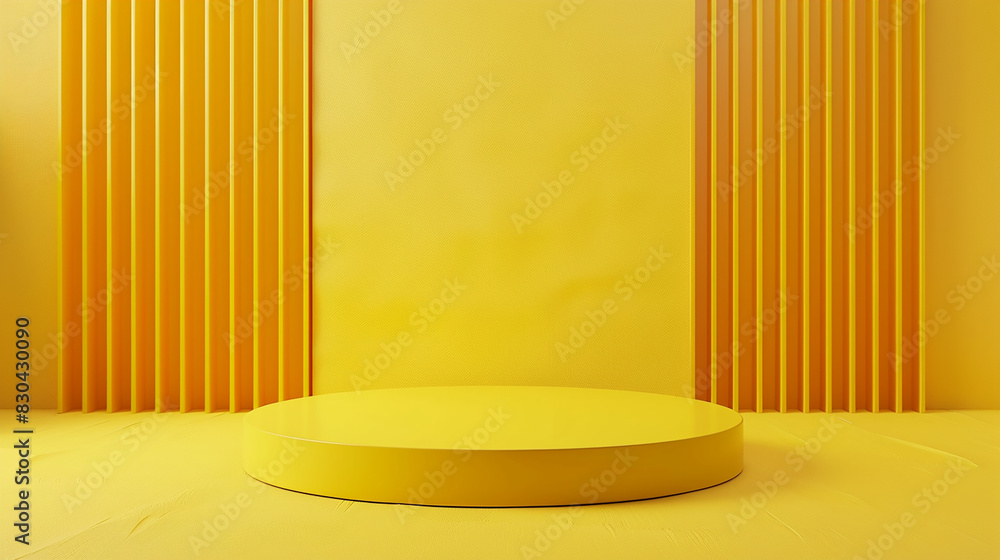 yellow product background stand or podium pedestal yellow product background stand or podium pedestal
