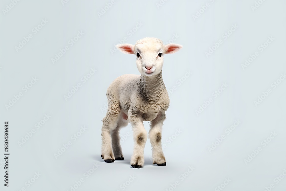 Fototapeta premium Closeup of baby lamb standing
