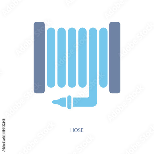 hose concept line icon. Simple element illustration. hose concept outline symbol design.