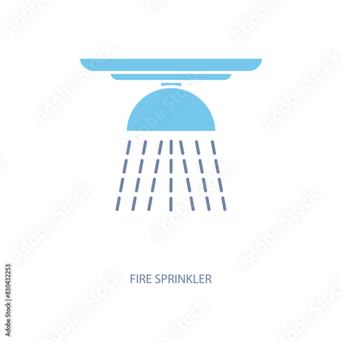 fire sprinkler concept line icon. Simple element illustration. fire sprinkler concept outline symbol design.