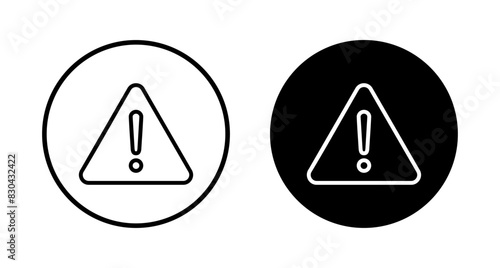 Free Download Exclamation danger sign vector isolated on white background. attention sign icon. Hazard warning attention sign. icon alert. Risk - GFXLoad
