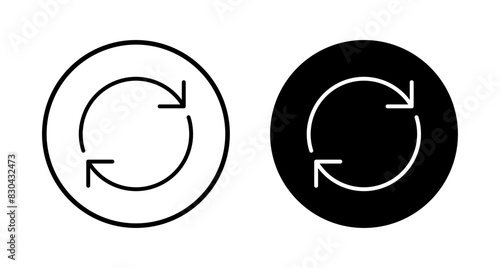Refresh icon vector isolated on white background. Reload icon vector. Update icon. convert icon