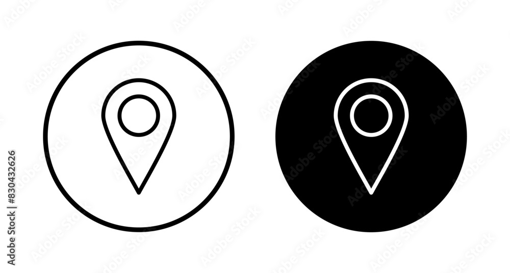 Pin icon vector isolated on white background. Location icon. Map pointer icon. Point. Locator. Address Pin icon vector isolated on white background. Location icon. Map pointer icon. Point. Locator. Address