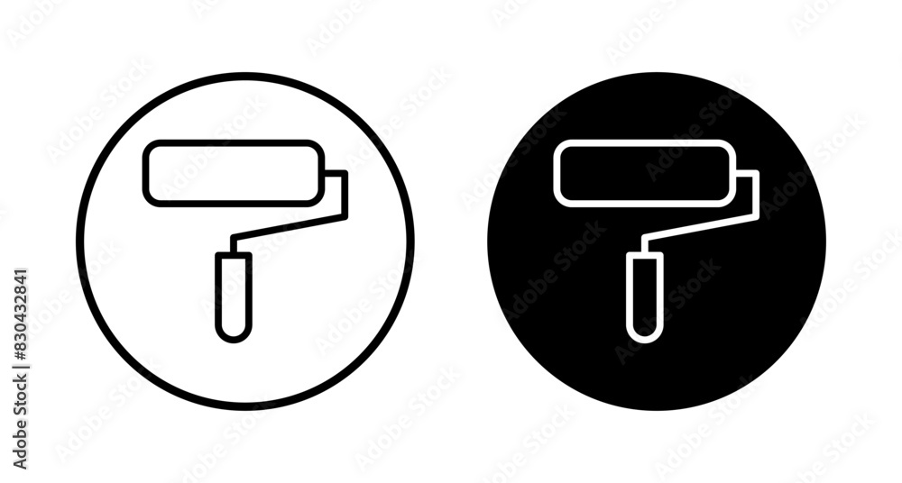 Paint icon vector isolated on white background. Paint brush vector icon. Paint roller icon Paint icon vector isolated on white background. Paint brush vector icon. Paint roller icon