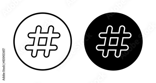 Hashtag icon vector isolated on white background. hashtag vector icon
