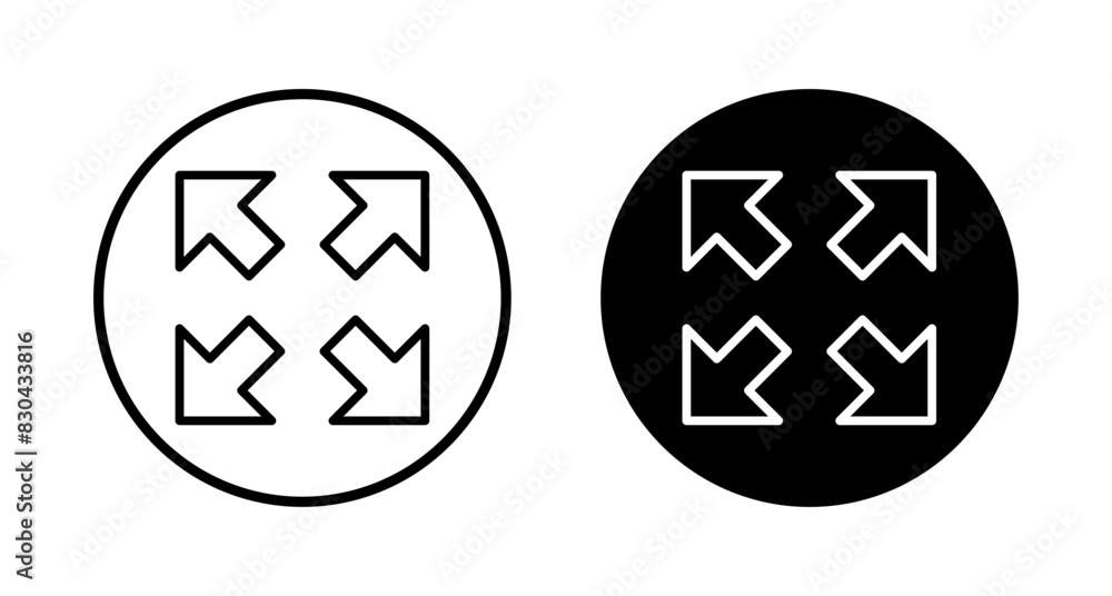 Fullscreen Icon vector isolated on white background. Expand to full screen icon. Fullscreen sign icon. Arrows symbol Fullscreen Icon vector isolated on white background. Expand to full screen icon. Fullscreen sign icon. Arrows symbol