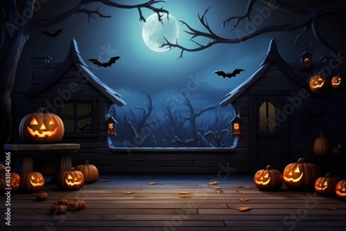 Halloween background outdoors pumpkin night.
