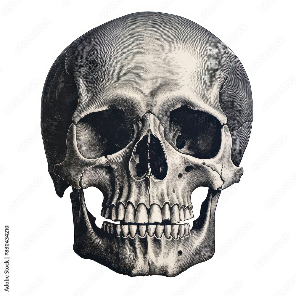 Fototapeta premium Skull anthropology sculpture halloween.