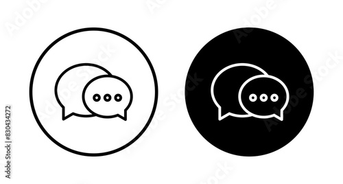 Chat icon vector isolated on white background. Chat vector icon. Speech bubble. message. contact us