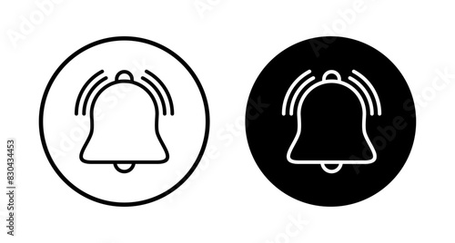 Bell Icon vector isolated on white background. Notification symbol. Bell vector icon