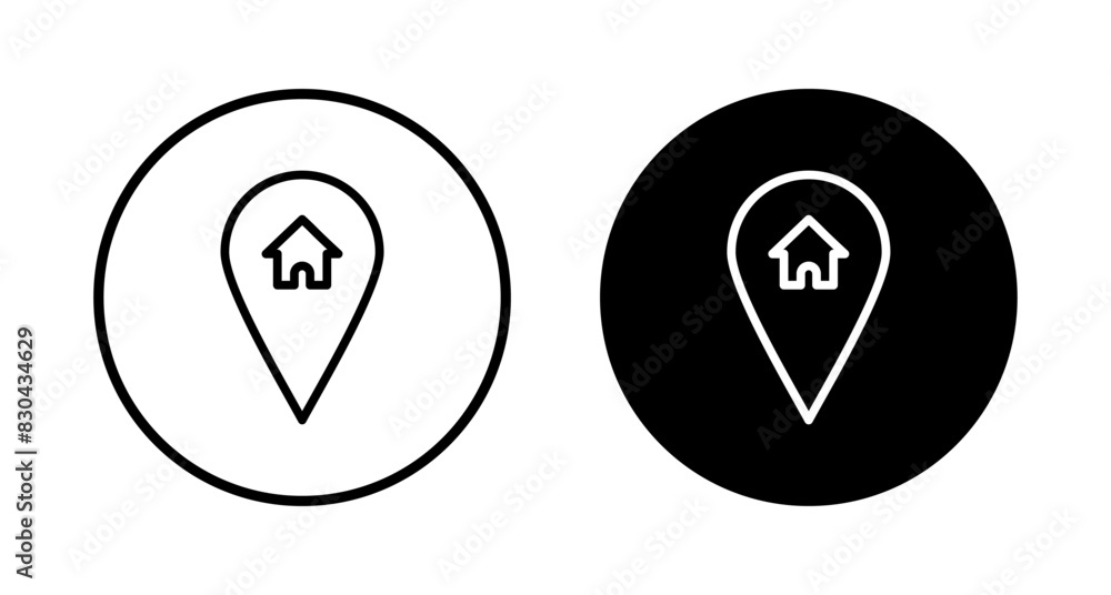 Address symbol icon vector isolated on white background . address icon vector. home location icon Address symbol icon vector isolated on white background . address icon vector. home location icon