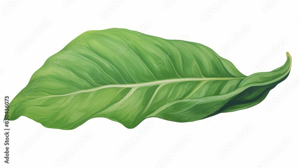 Fototapeta premium This is a watercolor painting of a single leaf