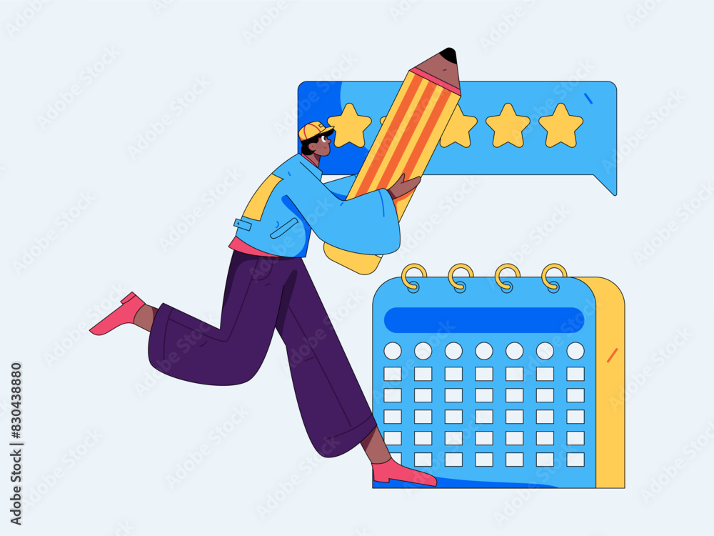 Check-in character flat vector concept operation hand-drawn illustration
Check-in character flat vector concept operation hand-drawn illustration