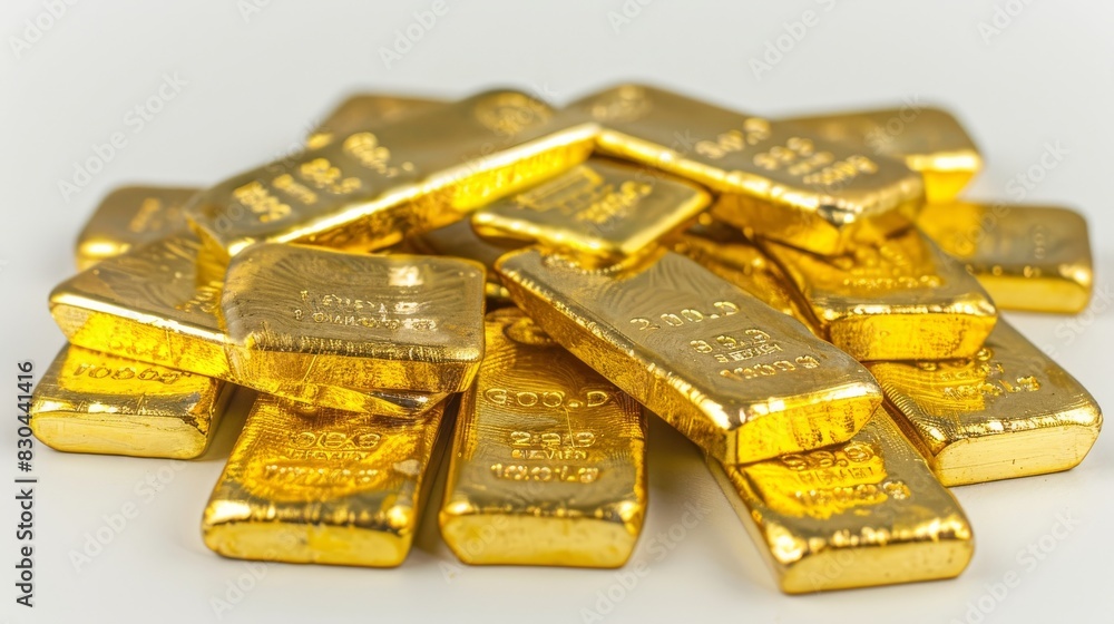 Gold bars isolated on white background. Financial concept. Gold bars isolated on white background. Financial concept.