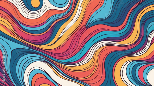 colorful flat abstract line design background