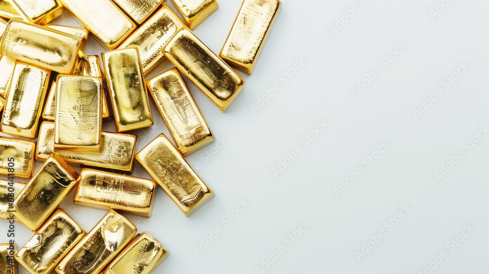 Gold bars isolated on white background. Financial concept. Gold bars isolated on white background. Financial concept.
