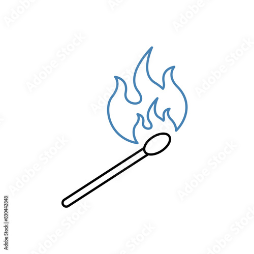 match concept line icon. Simple element illustration. match concept outline symbol design.
