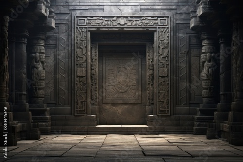 Ancient temple ancient crypt door.