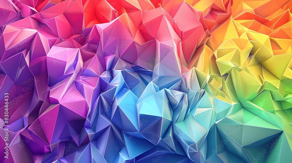 Color Blend Rainbow Trendy Low Poly BG Design. Color Blend Rainbow Trendy Low Poly BG Design.