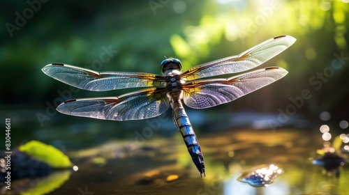 dragonfly hovering in mid-air, 