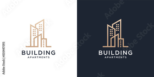 Urban building with intertainment logo design Inspiration 