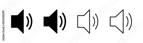 Speaker icon set. volume icon vector. loudspeaker icon vector. sound symbol