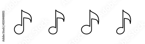 Tableau sur toile Music icon set. note music icon vector. tone icon