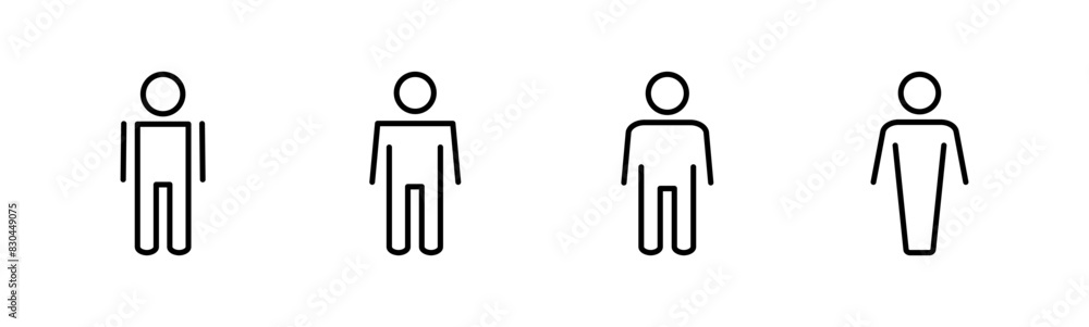 Man icon set. male icon vector. human symbol Man icon set. male icon vector. human symbol