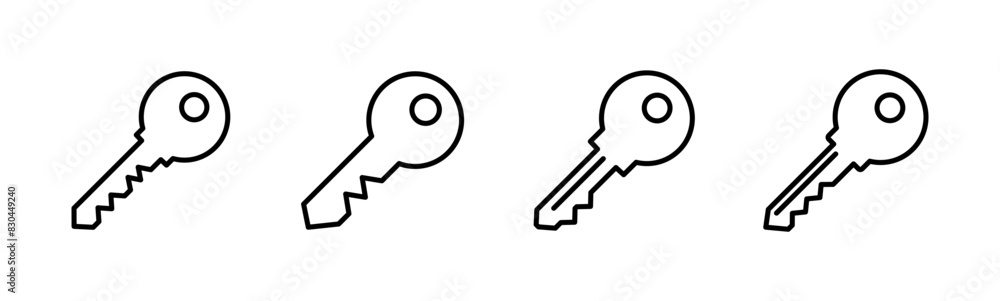 Key icon set. Key vector icon. Key symbol Key icon set. Key vector icon. Key symbol