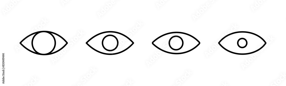 Eye icon set. Eye vector icon. Look and Vision icon. Eye icon set. Eye vector icon. Look and Vision icon.
