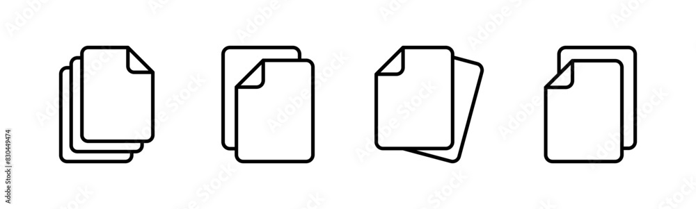 Document icon set. Paper icon. File Icon Document icon set. Paper icon. File Icon