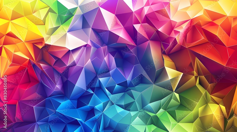 Color Blend Rainbow Trendy Low Poly BG Design. Color Blend Rainbow Trendy Low Poly BG Design.