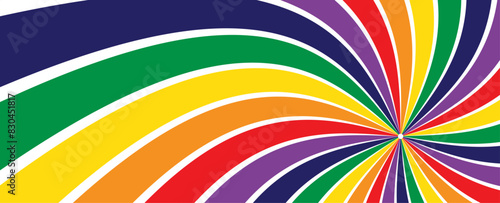 Inclusive Pride Background with Progression Pride Flag Colours. Rainbow Stripes Wallpaper in Gay Pride Colours. sex, lesbain, bisexual. card, poster, sale, web, brochure, party.