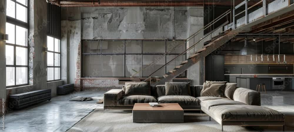 living room with industrial concept living room with industrial concept