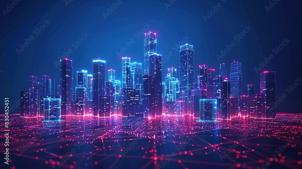 Building Automation in Wi-Fi Smart City: Low Poly Wireframe Design